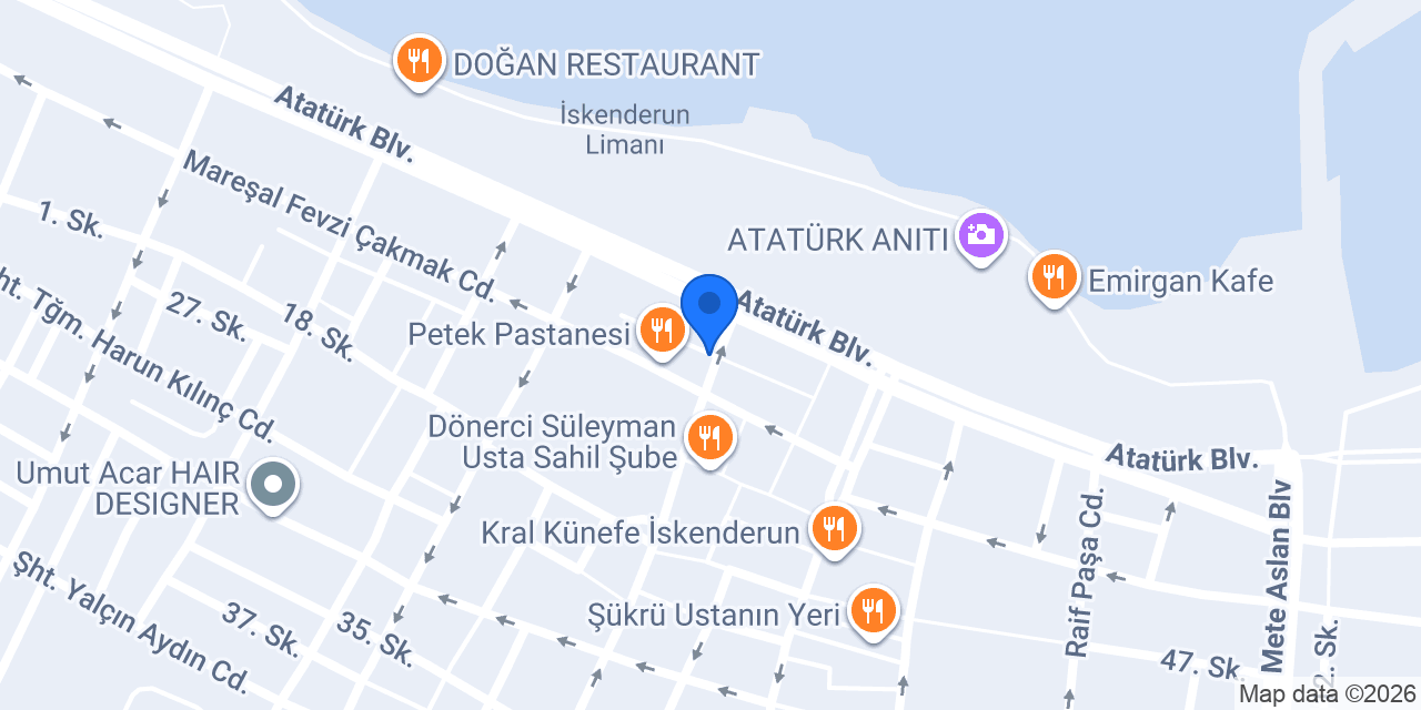 Sahil Taksi İskenderun konumu