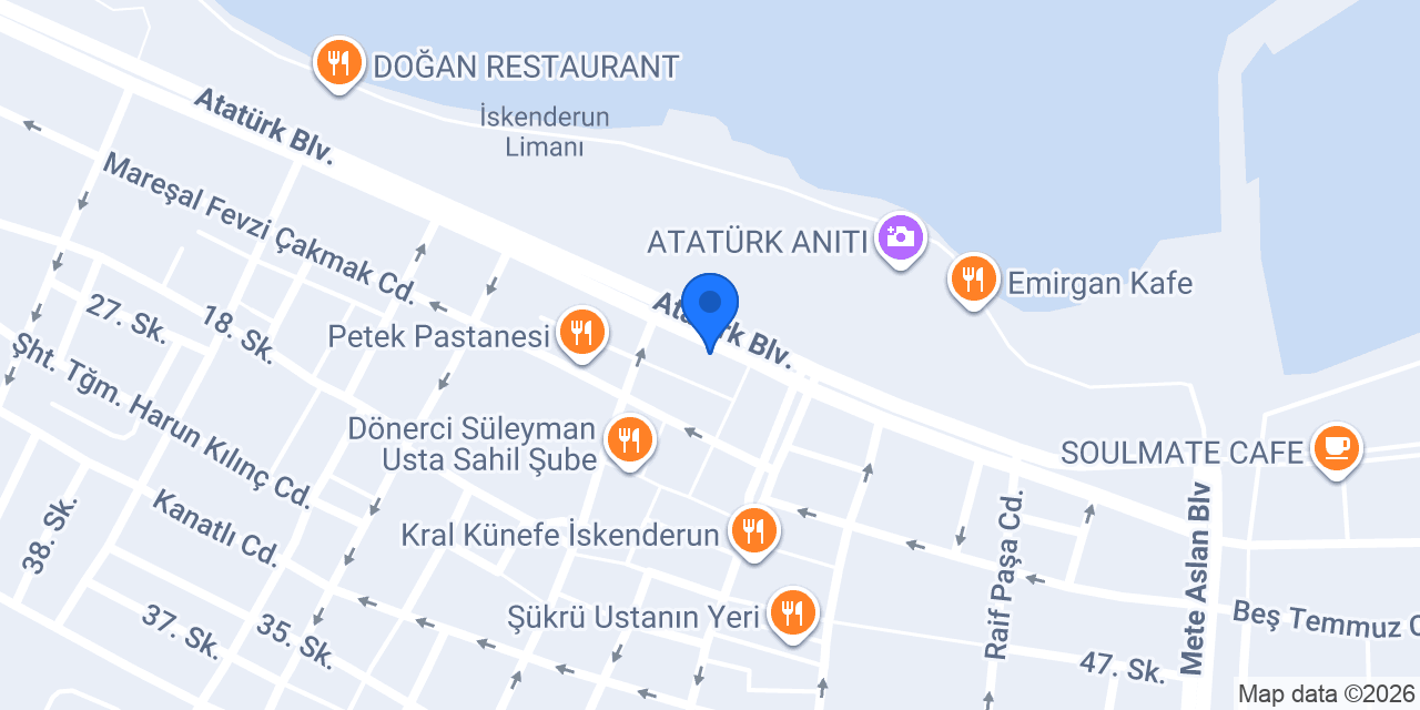 İskenderun Nüfus Müdürlüğü konumu