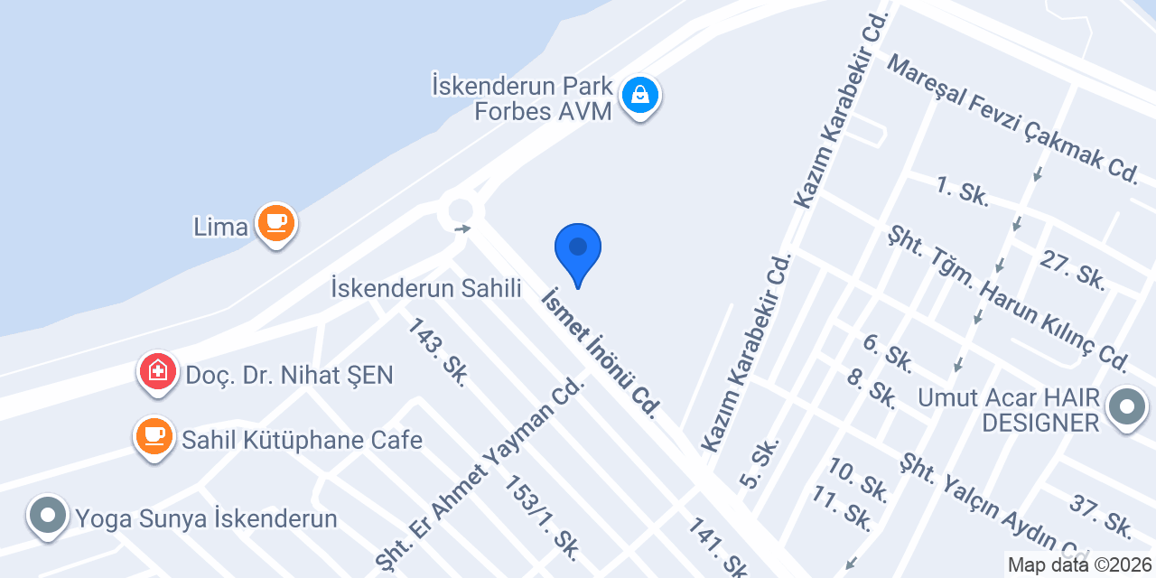 İskenderun Orduevi konumu