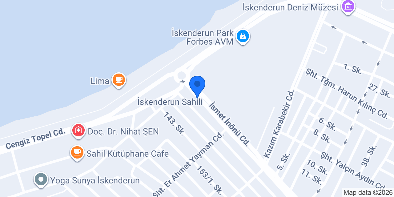Odeabank - İskenderun Şubesi konumu