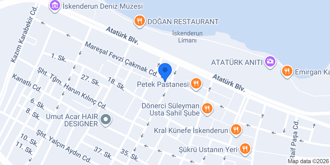 İskenderun Merkez 1 Nolu Aile Sağlığı Mrk. konumu