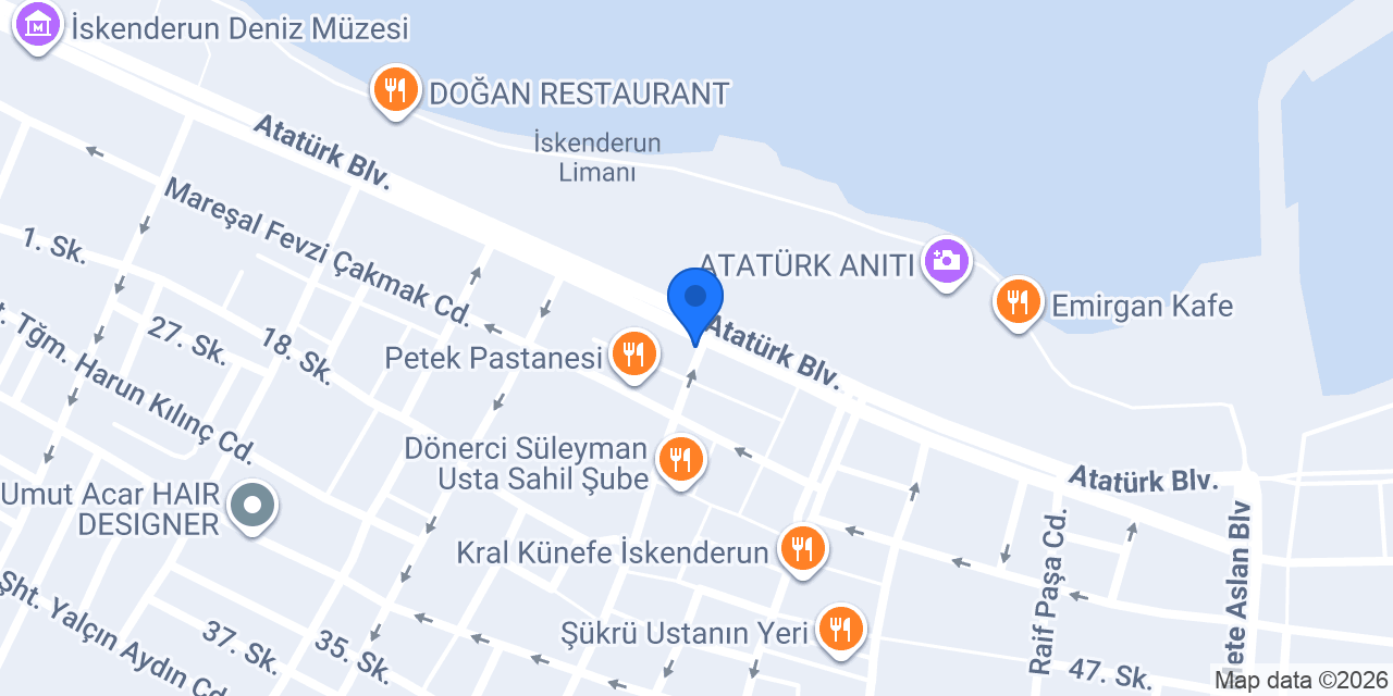 Albaraka Türk İskenderun Şubesi konumu