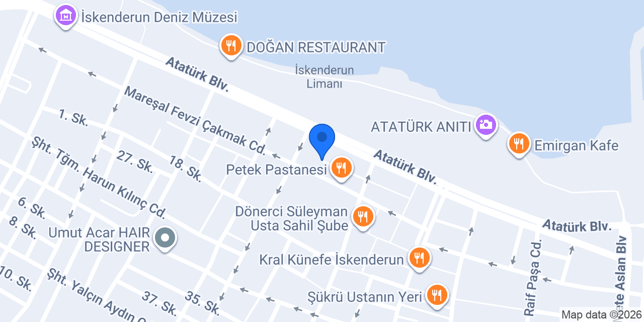 İskenderun Merkez Taksi konumu