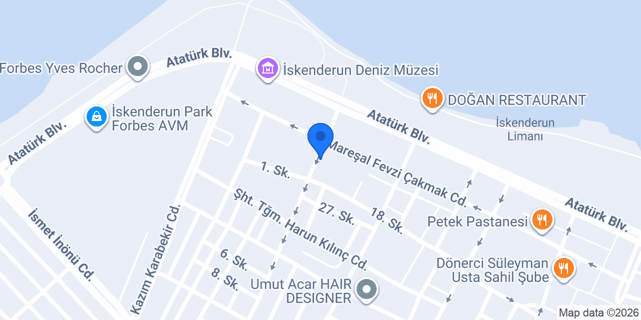 KEHRİBARZADE - İSKENDERUN TESBİH konumu