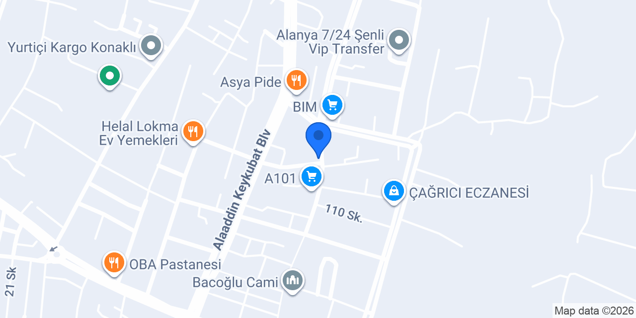 Gül Mefruşat Alanya konumu