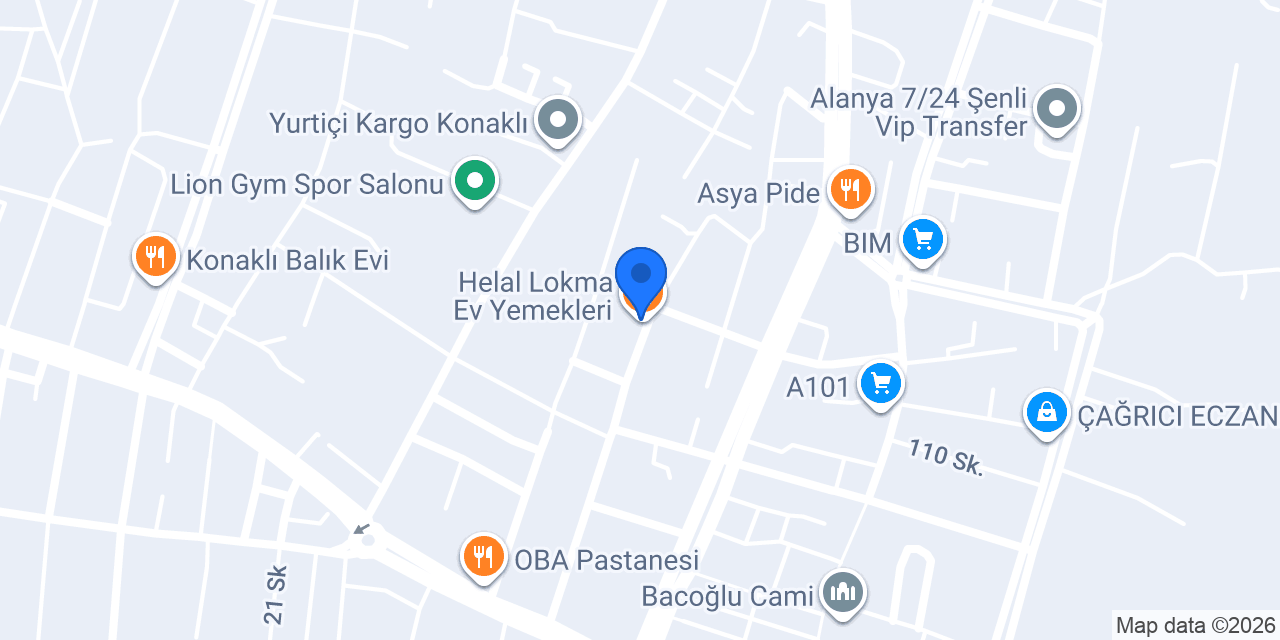 Helal Lokma Ev Yemekleri konumu