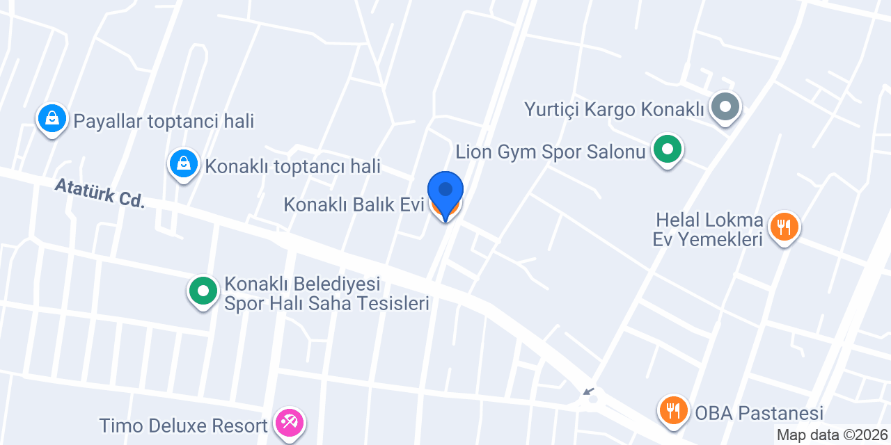Konaklı Balık Evi konumu