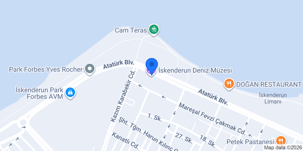 İskenderun Deniz Müzesi konumu