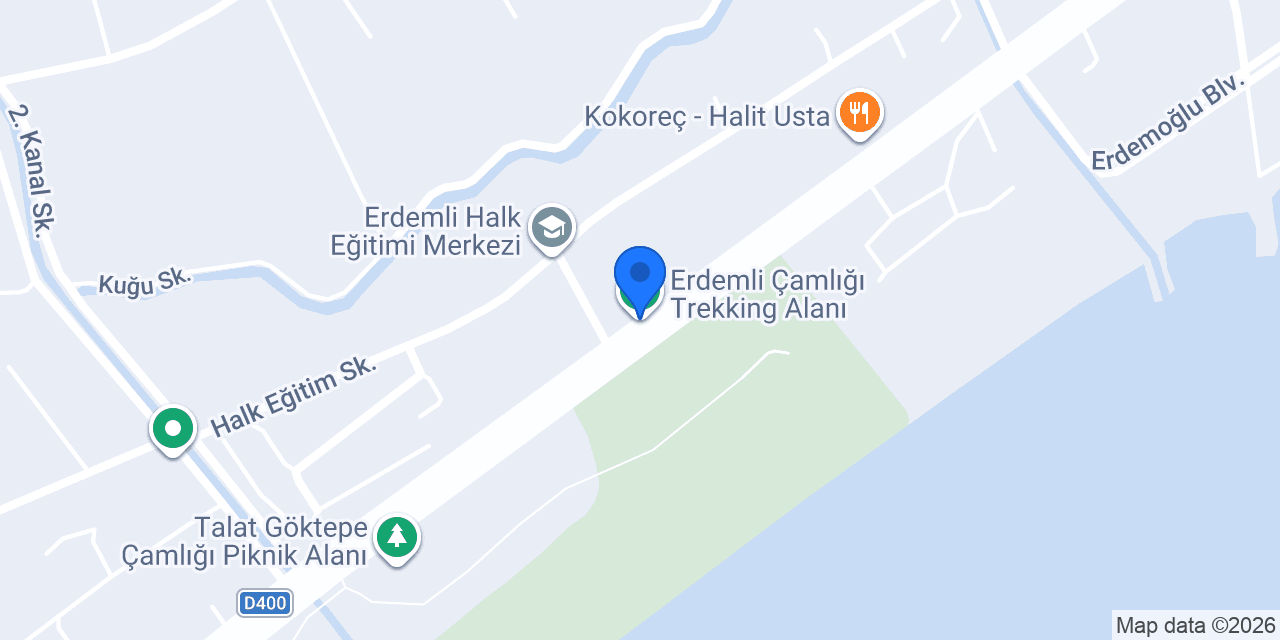 Erdemli Çamlığı Trekking Alanı konumu