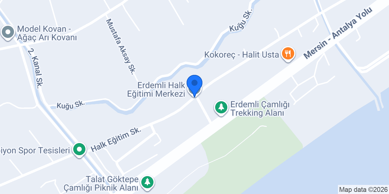 Erdemli Halk Eğitimi Merkezi konumu