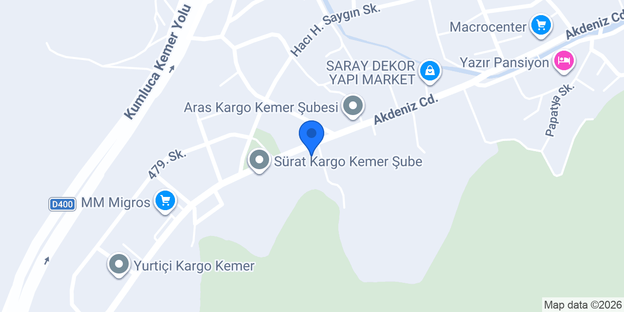 Cihangir Yapı Market konumu