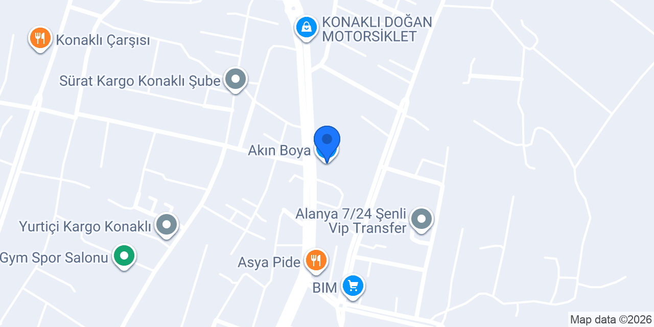 Akın Boya konumu