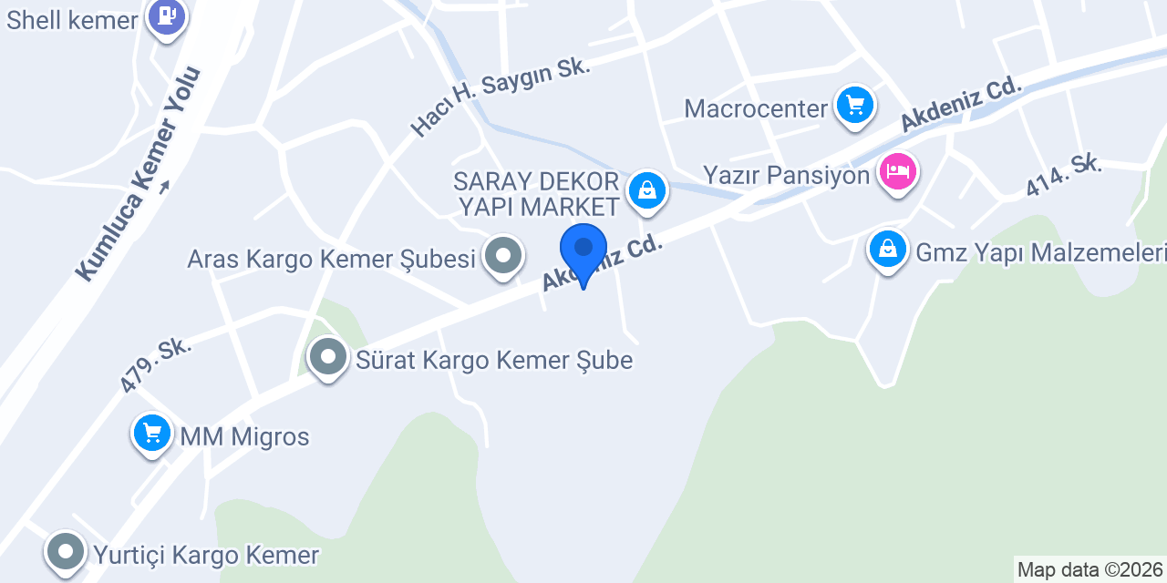 Kemer Elektrik Aydınlatma konumu