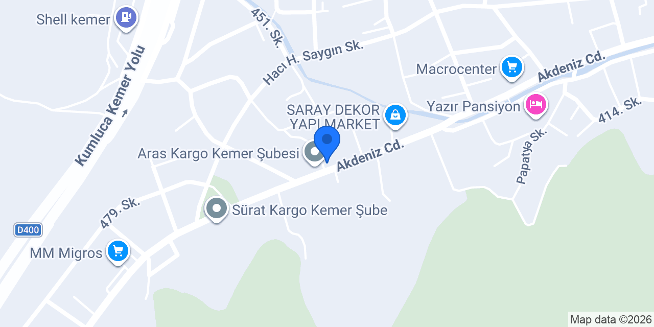 Arte Diore Kemer Şb. konumu