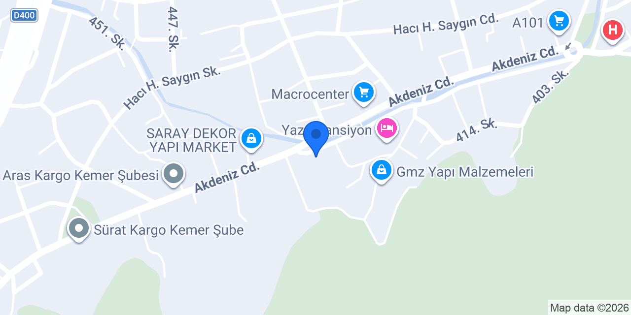 Hatay Sofrası konumu