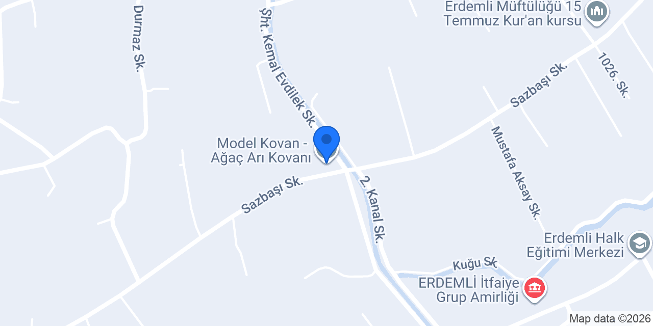 Model Kovan - Ağaç Arı Kovanı konumu
