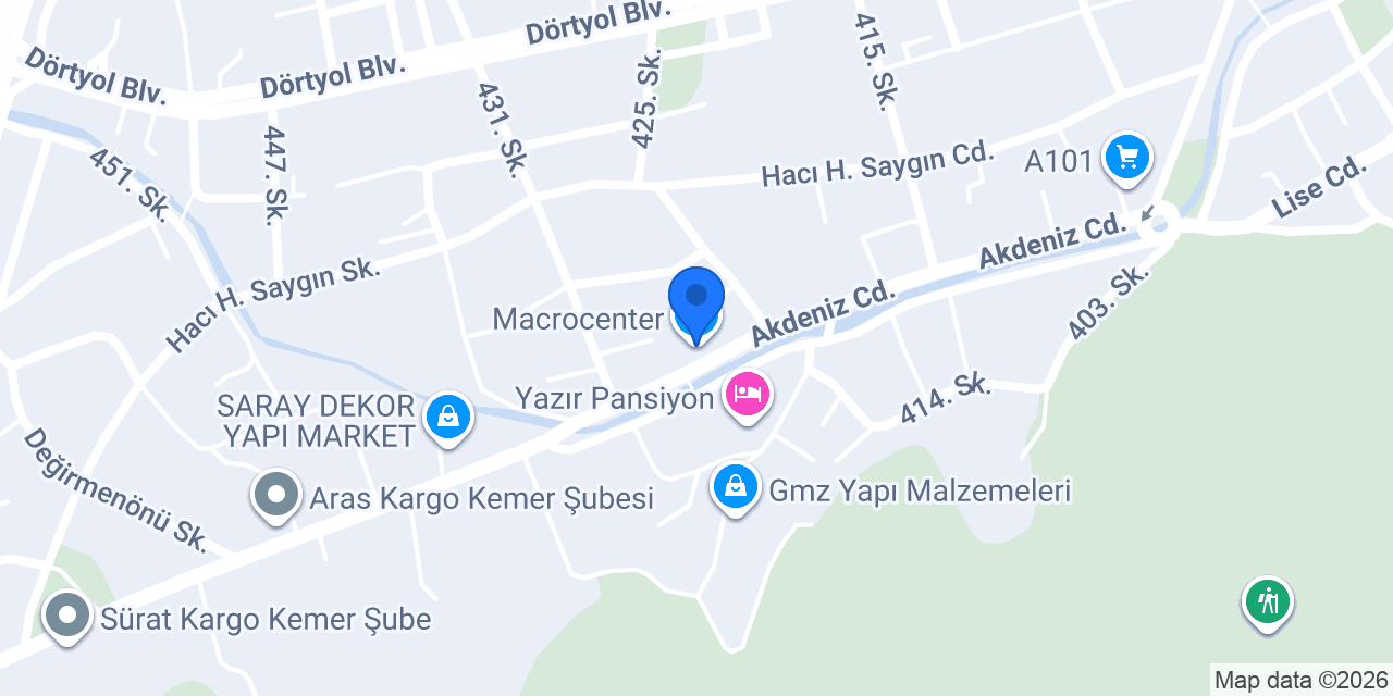 Macrocenter konumu