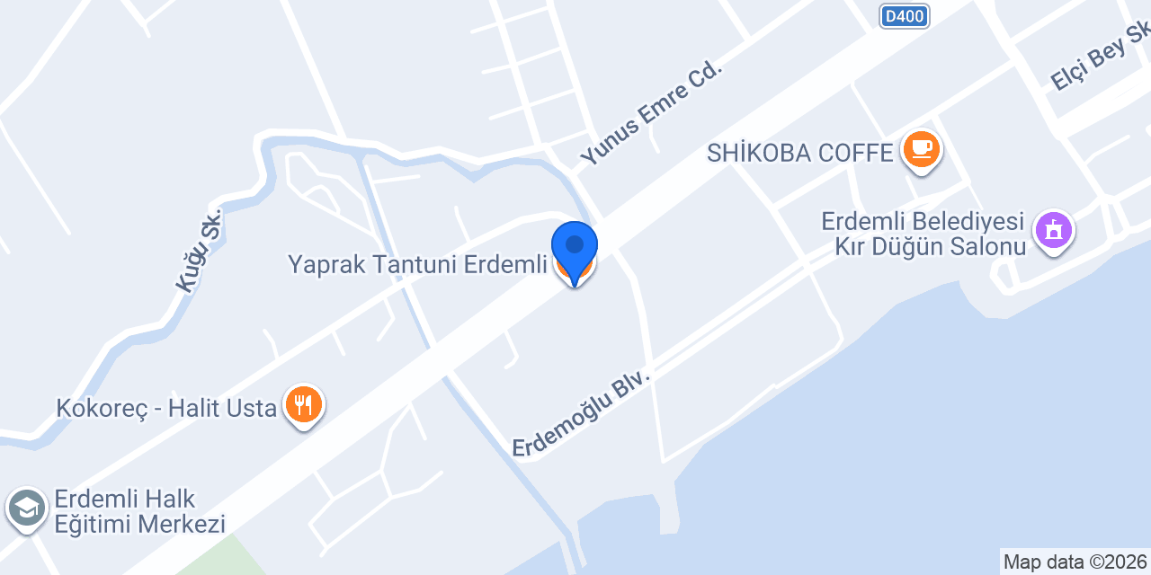 Yaprak Tantuni Erdemli konumu