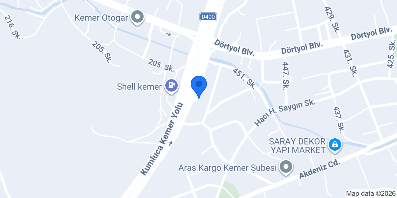 KEMER DAVET EVİ konumu