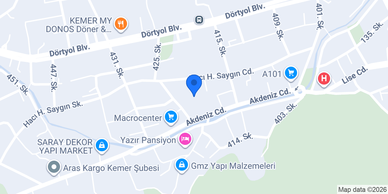 Utku Peyzaj Kemer Antalya konumu