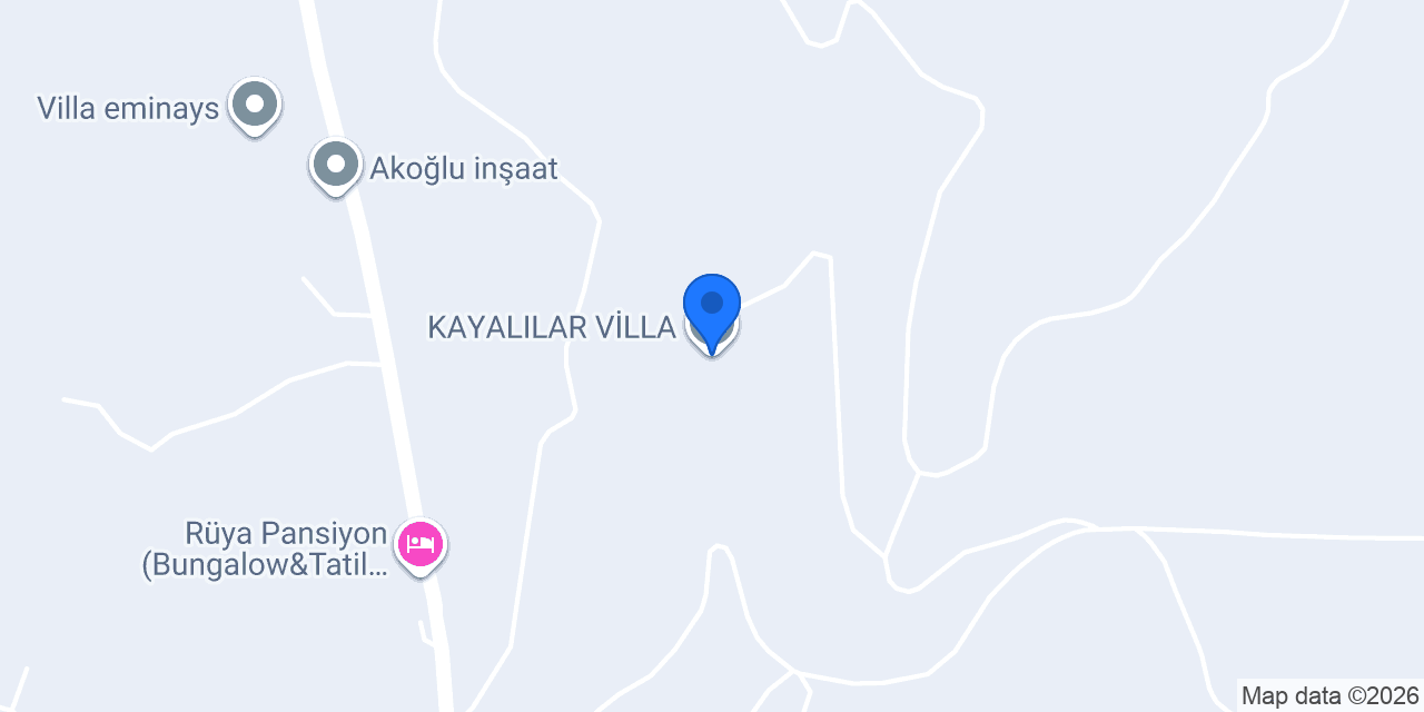 KAYALILAR VİLLA konumu