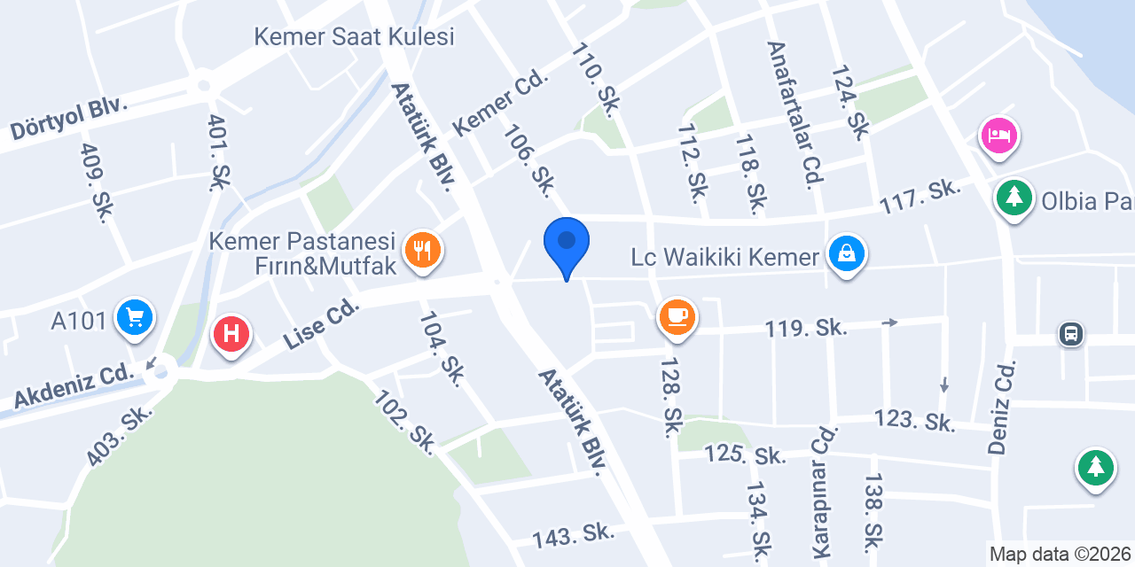 Kemer İlçe Emniyet Müdürlüğü konumu