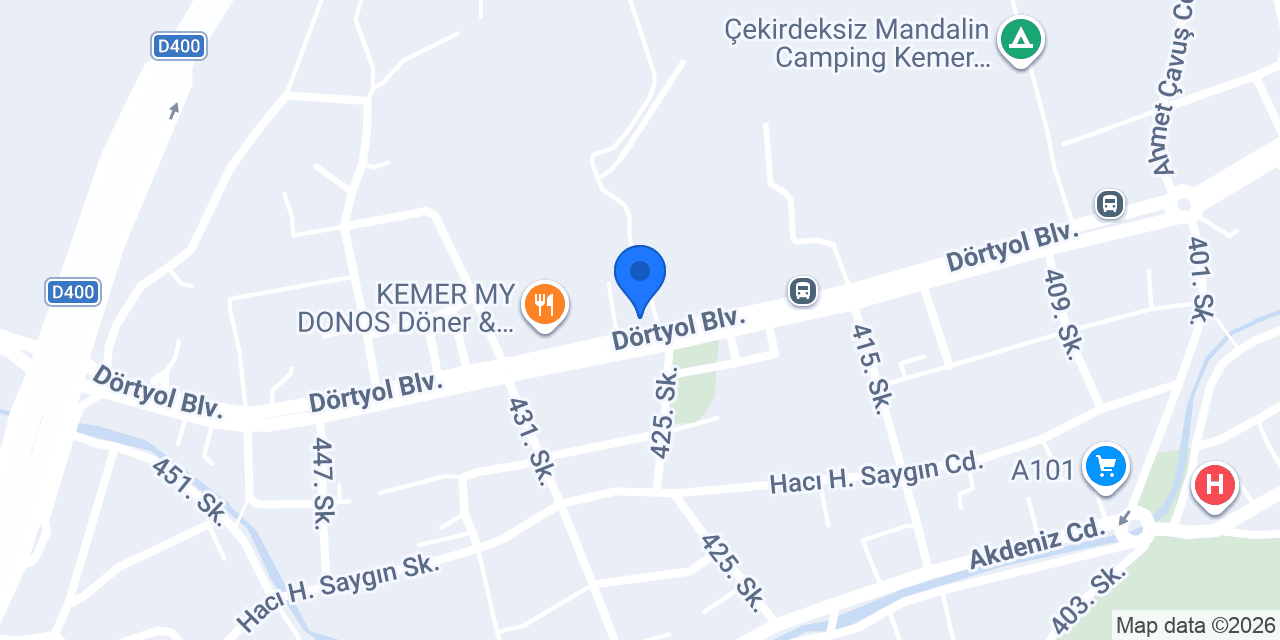 Kemer Otomotiv konumu