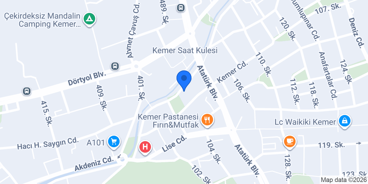 Kemer Pansiyon konumu