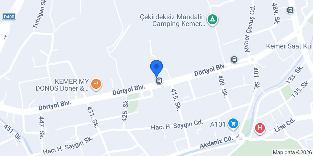 QNB Kemer Şubesi konumu