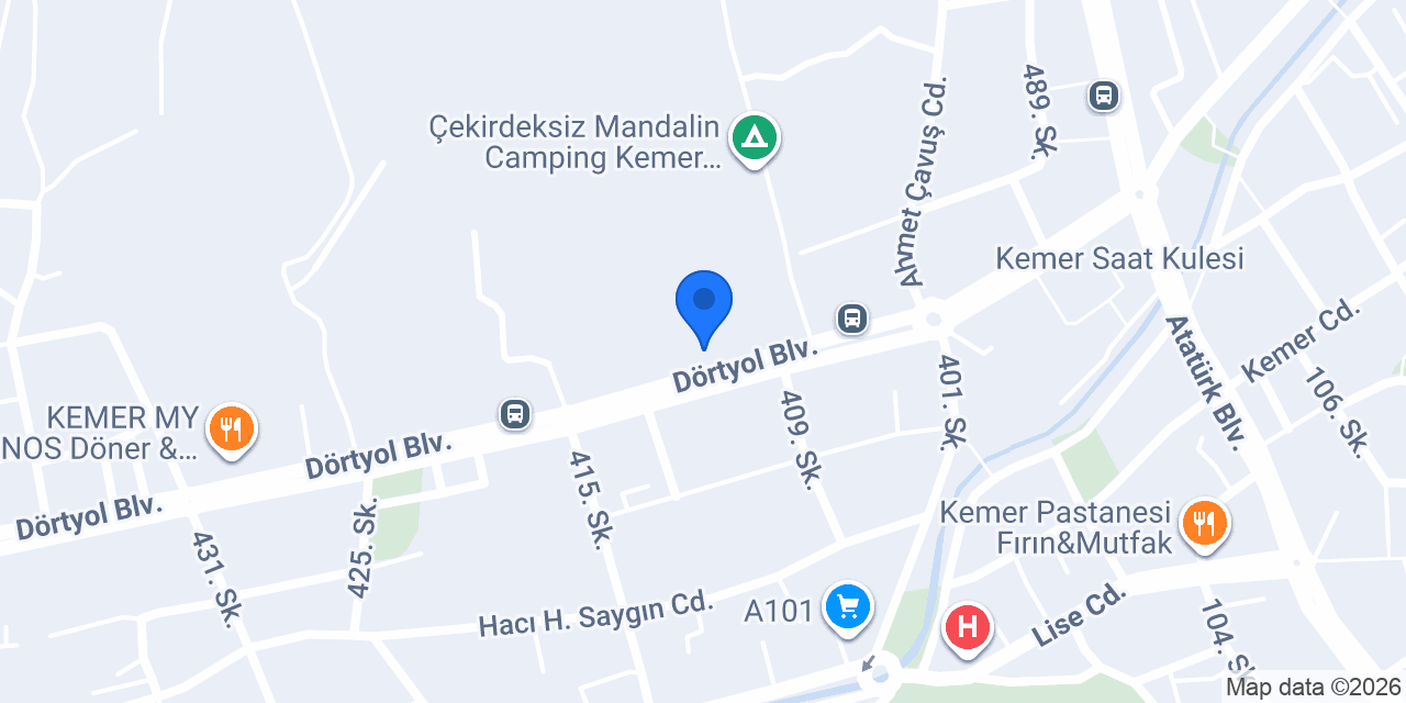 Kemer Kebap konumu