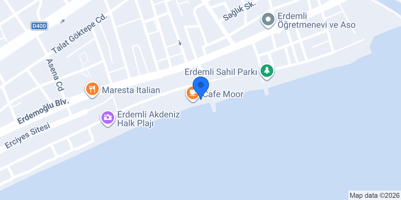 Kelebek sahil cafe konumu