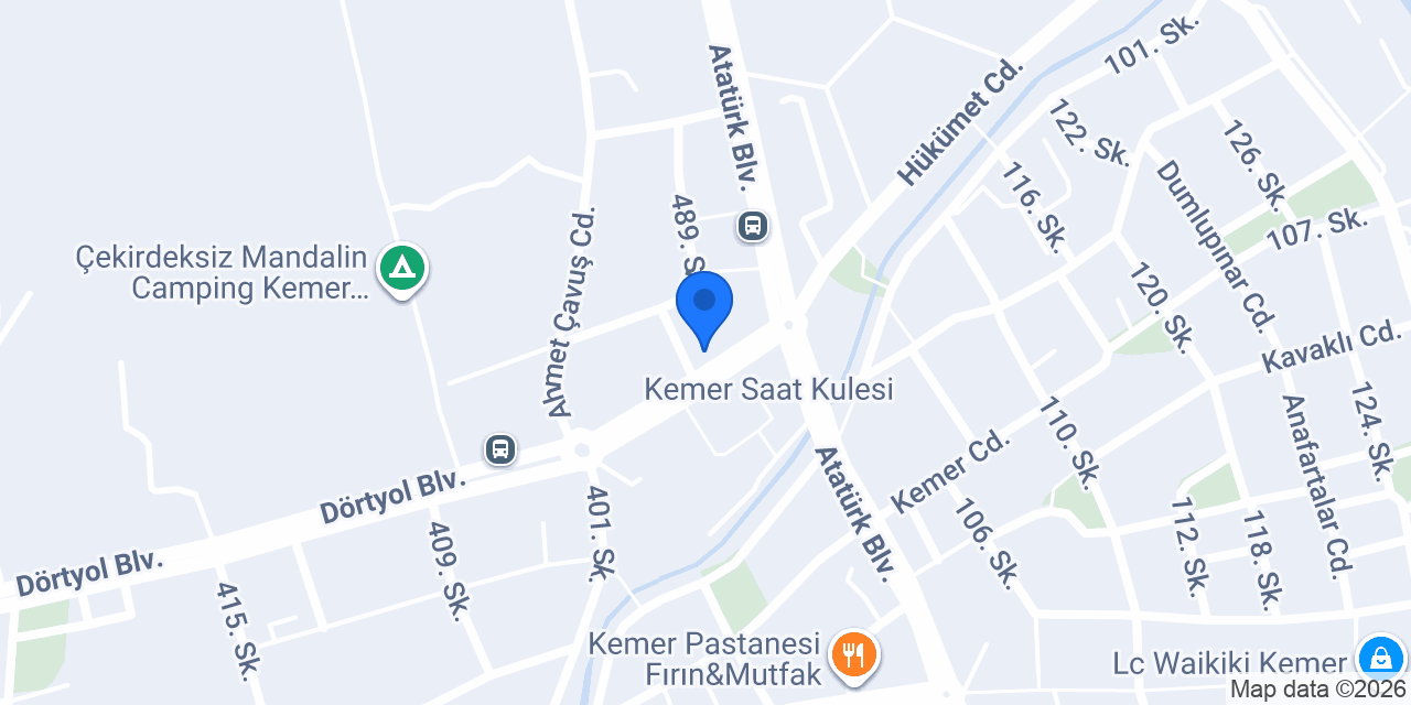Özay Birtek Kuaför konumu