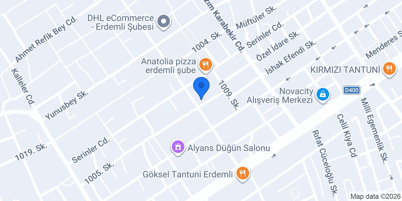 Nemes Doğalgaz Erdemli konumu