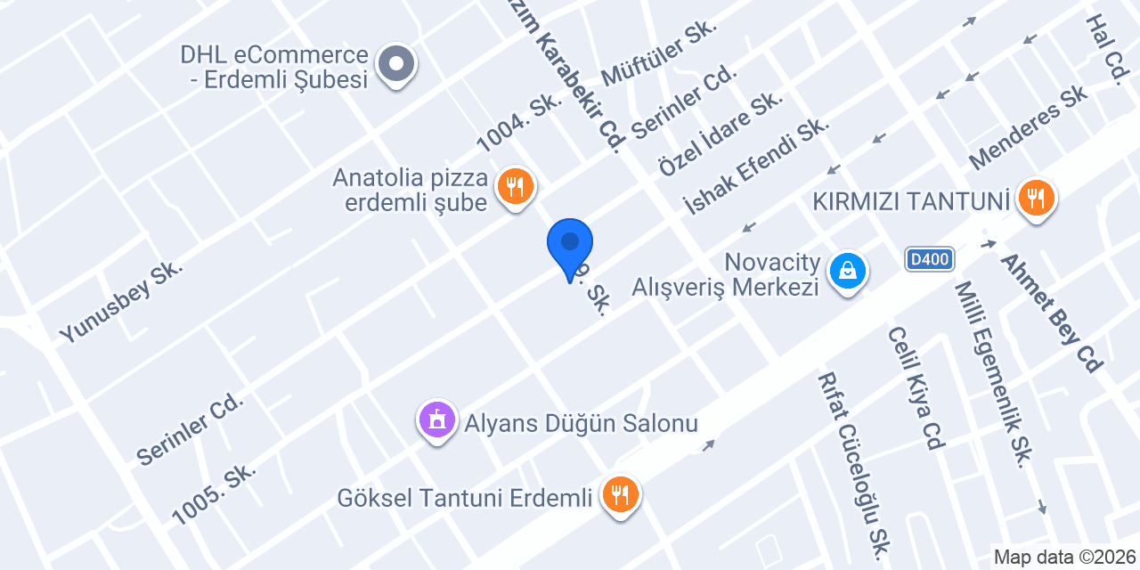 Aras Kargo Erdemli Şubesi konumu
