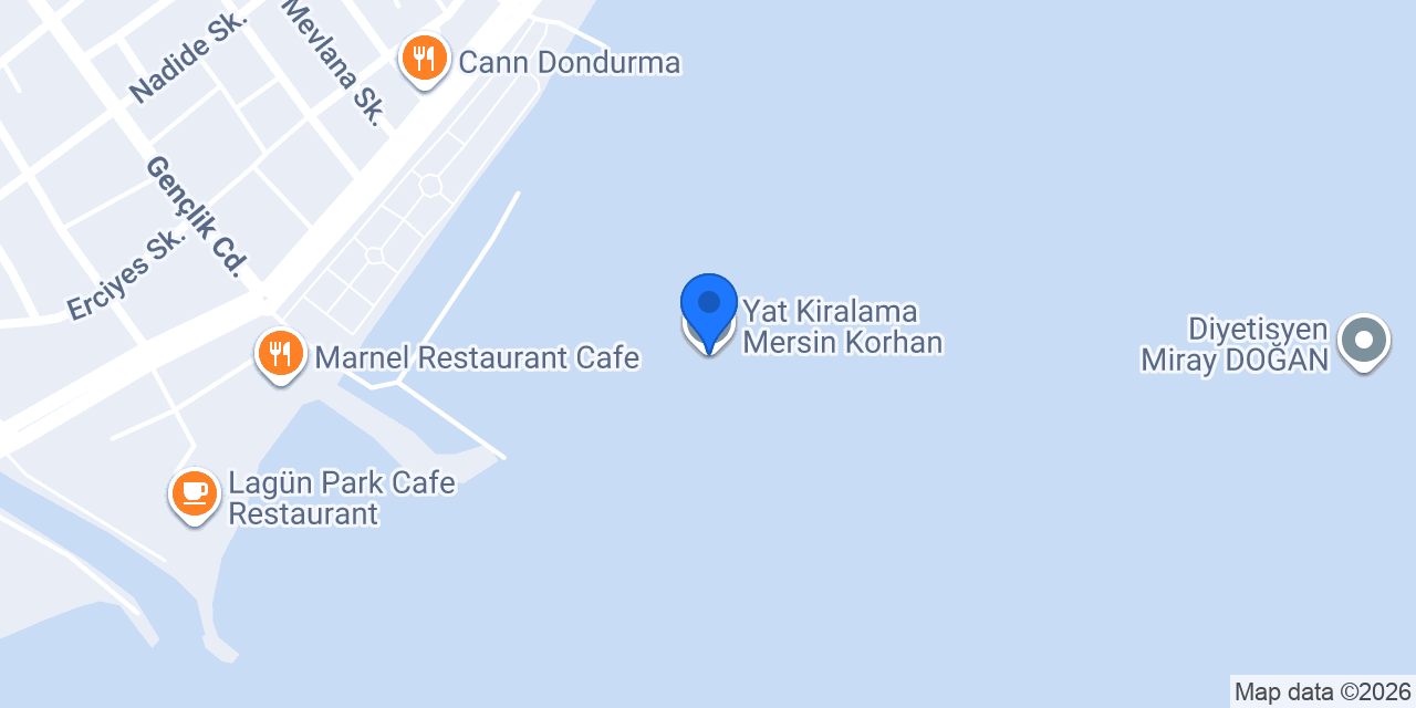Yat Kiralama Mersin Korhan konumu