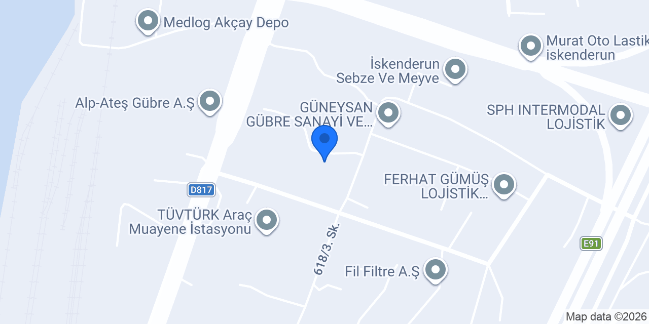 Gübretas Akçay Tesisleri konumu