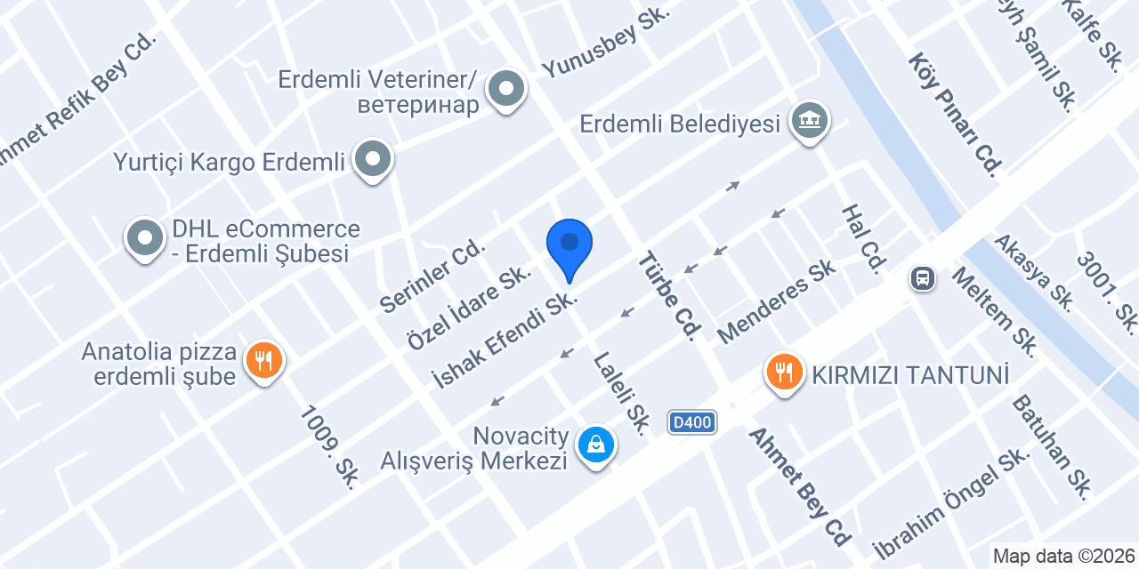 Erdemli Matbaa konumu