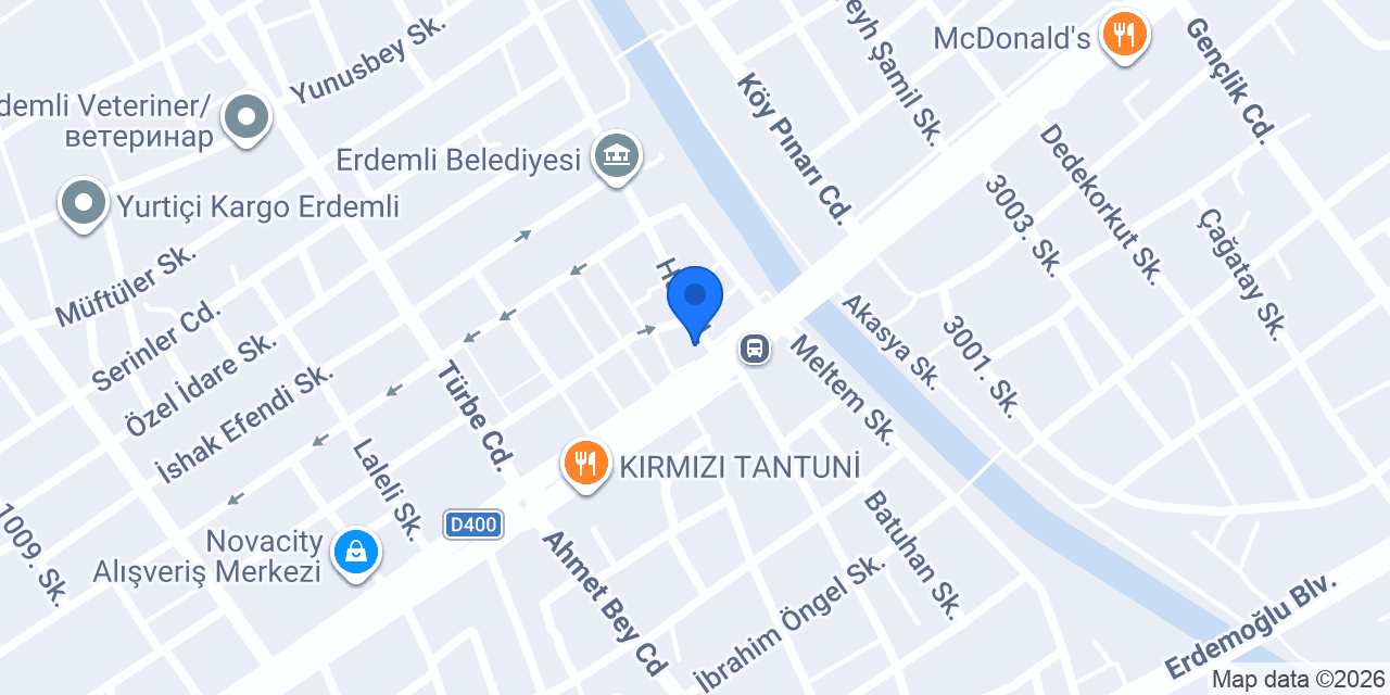 ChefBörek Erdemli konumu
