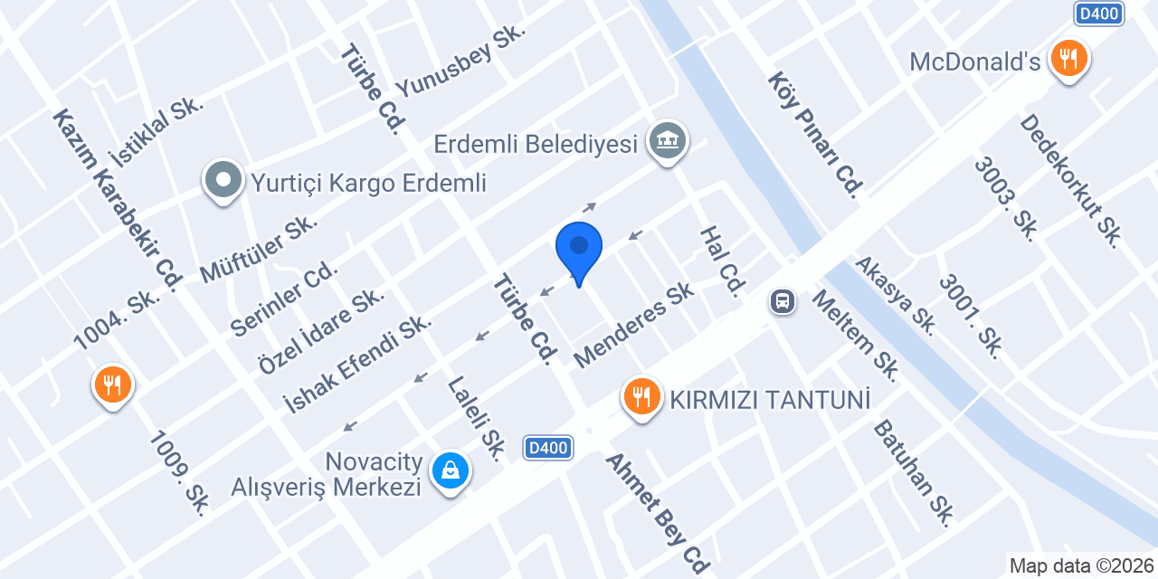 Erdemli Turan Çiçekçilik konumu