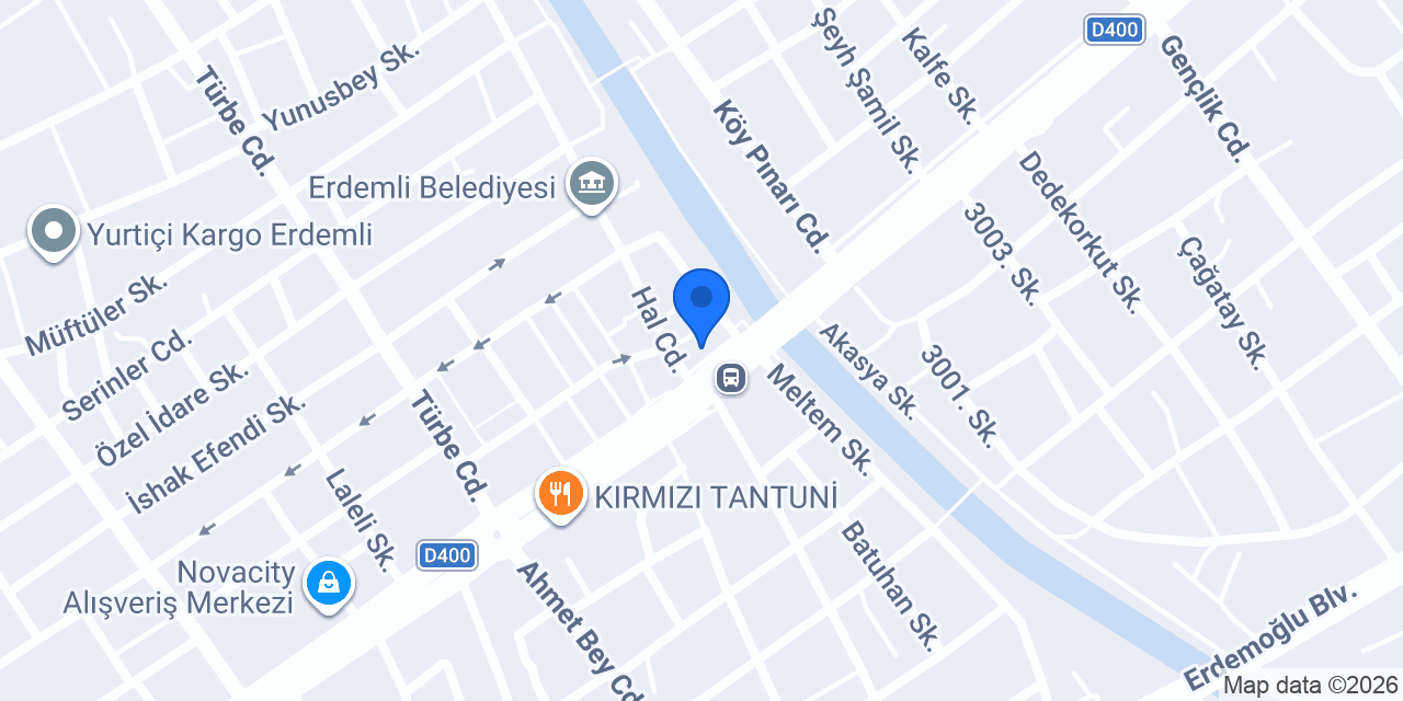 Derya Sürücü Kursu konumu