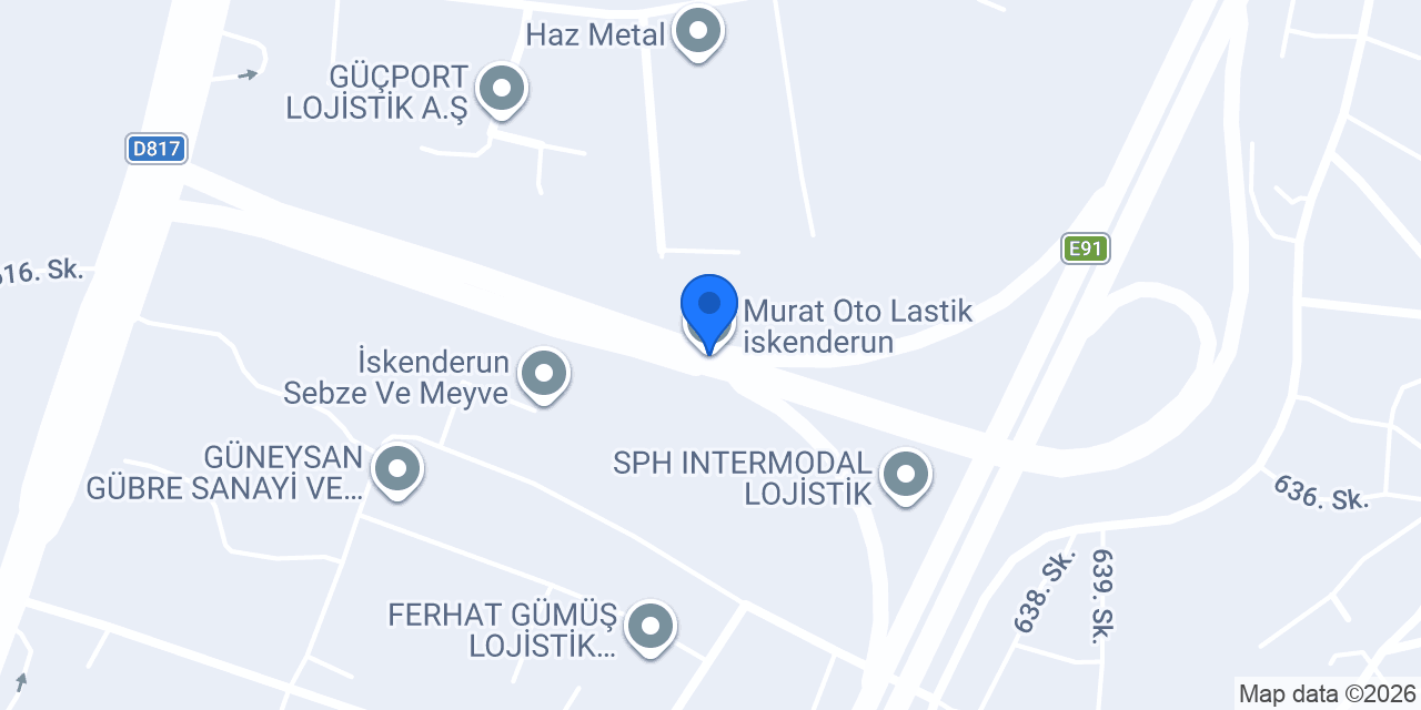 Murat Oto Lastik iskenderun konumu