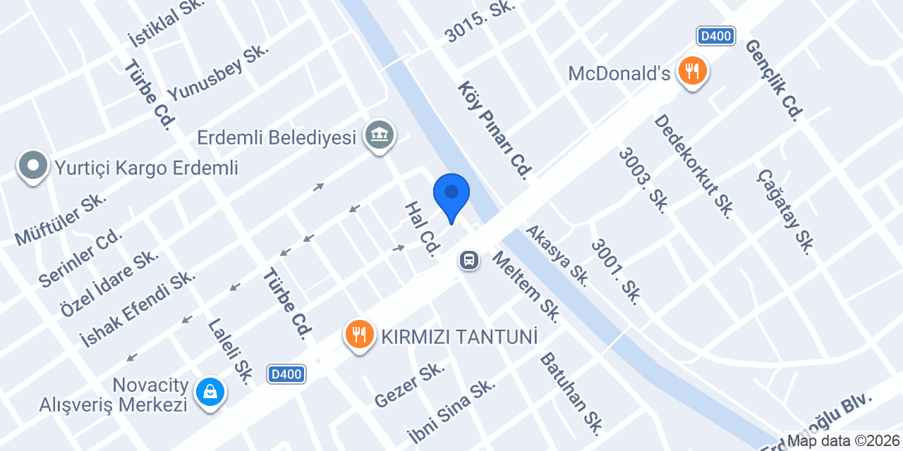 Erdemli Psikoteknik Merkezi konumu