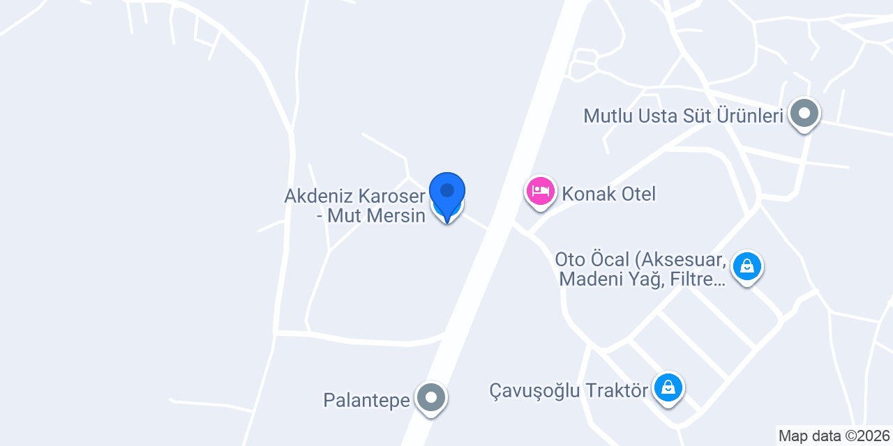 Akdeniz Karoser - Mut Mersin konumu