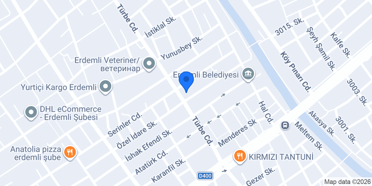 Erdemli İlçe Emniyet Müdürlüğü konumu