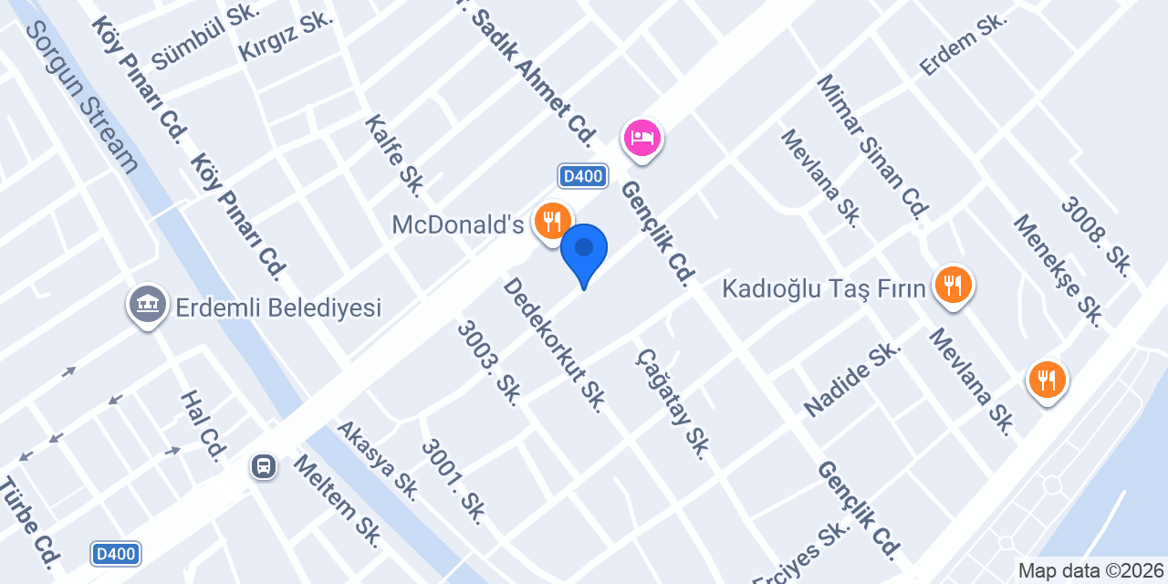 Erdemli Milli İrade Ortaokulu konumu