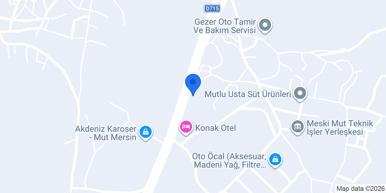Mutlu Çelik Motor konumu