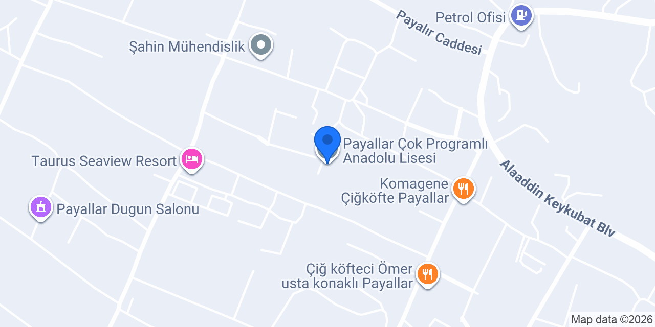 Payallar Çok Programlı Anadolu Lisesi konumu