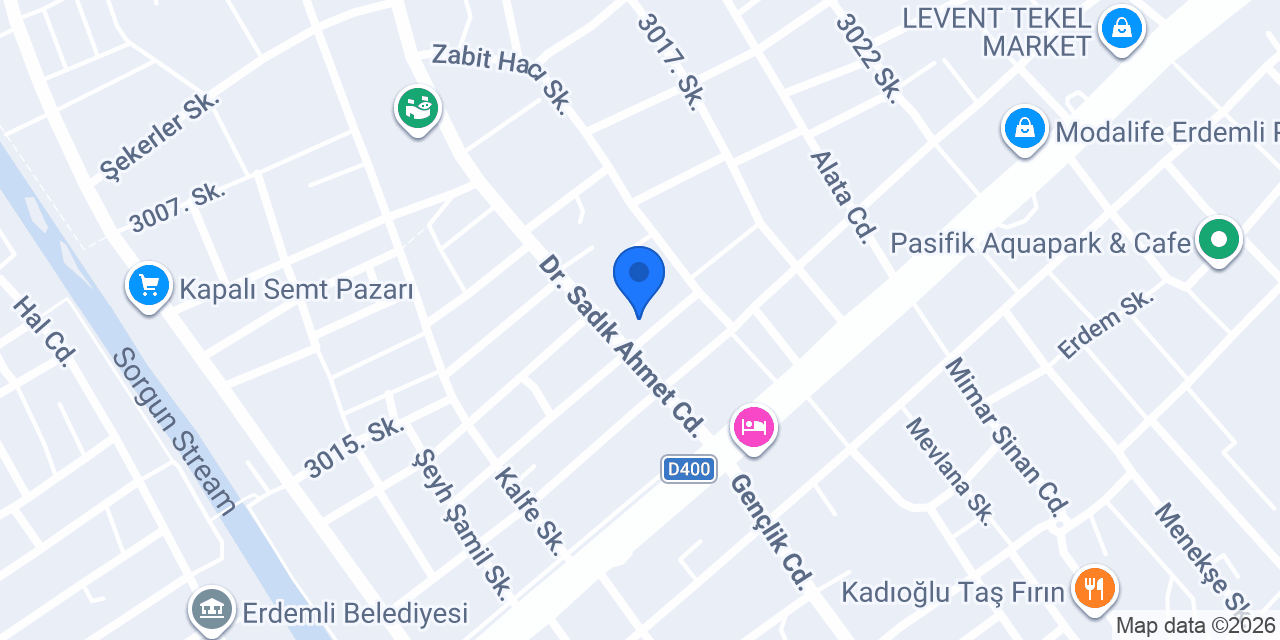 ERDEMLİ iLAÇLAMA konumu