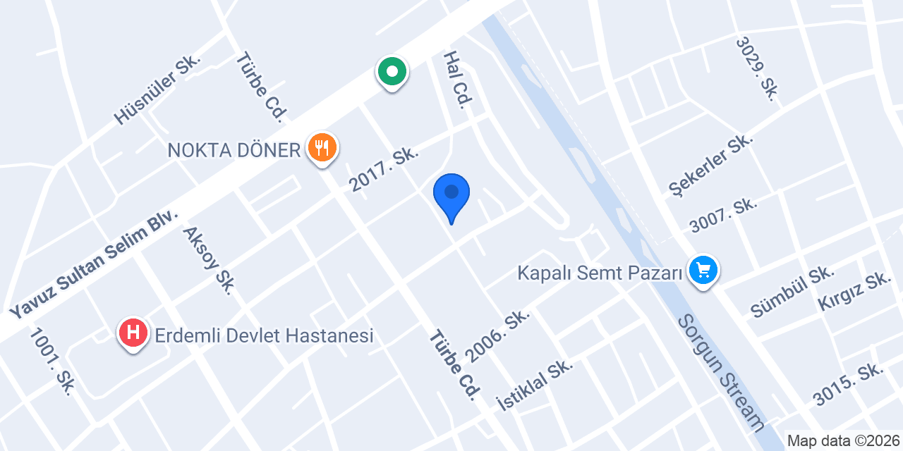 Erler mobilya Erdemli mobilyacı konumu