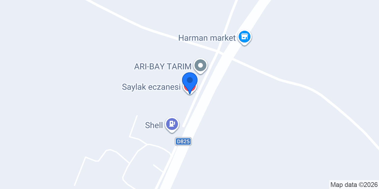 Saylak eczanesi konumu